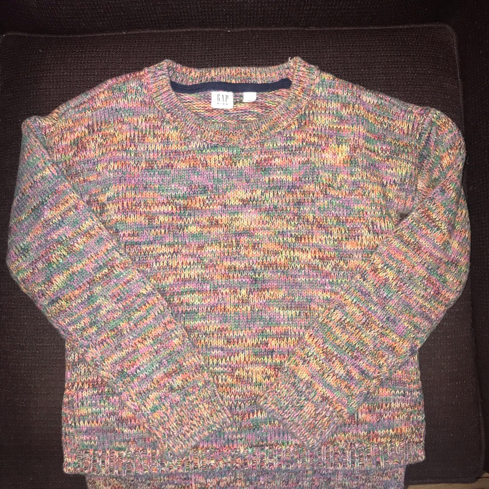 Girls rainbow stitch sweater